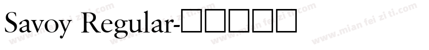 Savoy Regular字体转换